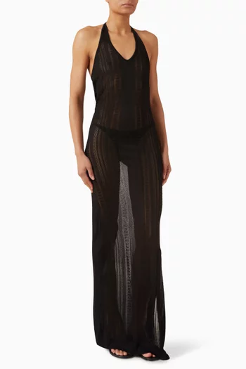 فستان غوايابيرا طويل منسوج