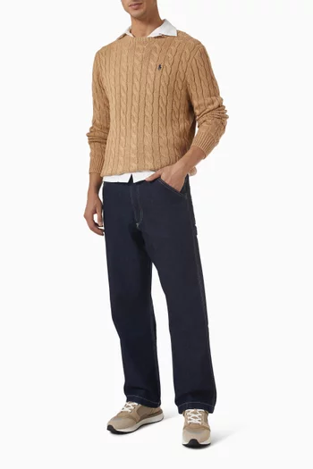 سترة منسوجة بغرزة الضفيرة