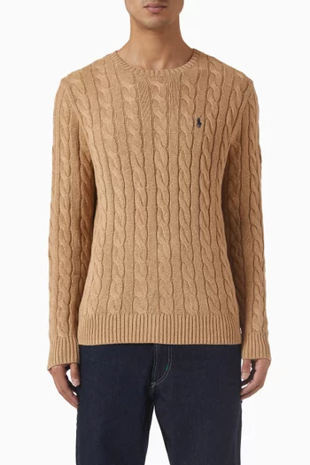 سترة منسوجة بغرزة الضفيرة