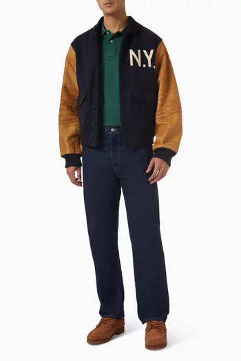 تي شيرت بولو بقصة أصلية قماش شبكي