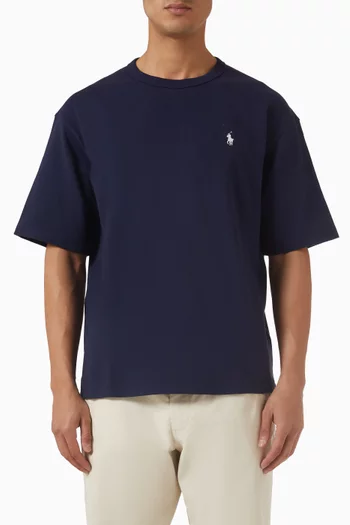 تي شيرت بولو بشعار لاعب البولو على الحصان قطن