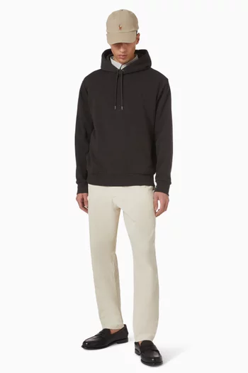 كنزة بغطاء رأس بحياكة مزدوجة قطن