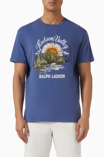 تي شيرت بطبعة قطن