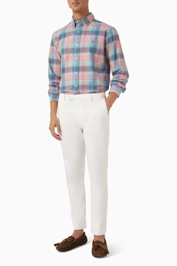 Check Shirt in Cotton Poplin