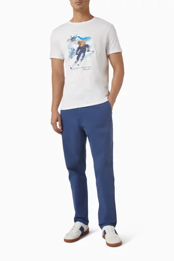 تي شيرت مزين بدب بولو قطن جيرسيه