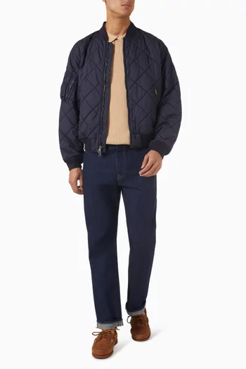 تي شيرت بولو بنسيج مضلع قطن