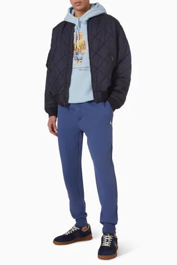 بنطال رياضي بشعار لاعب البولو على الحصان قطن