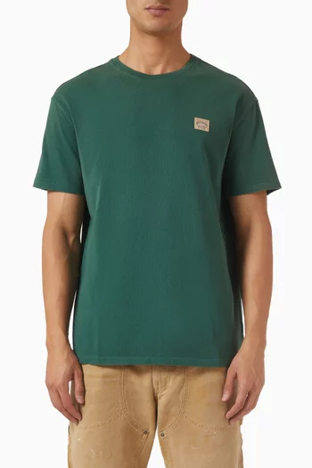 كنزة بغطاء رأس ورقعة شعار الماركة قطن