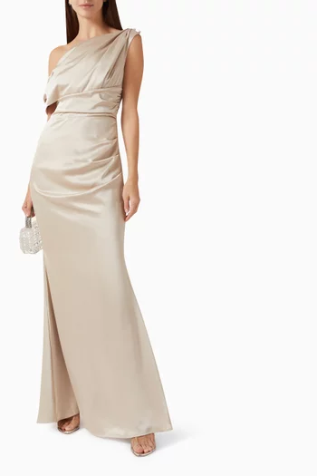 Maximus Maxi Dress in Satin