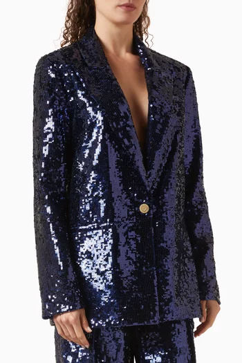 Quincy Sequin-embellished Oversized Blazer