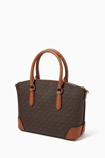 حقيبة ساتشل متوسطة قنب بنقشة شعار الماركة