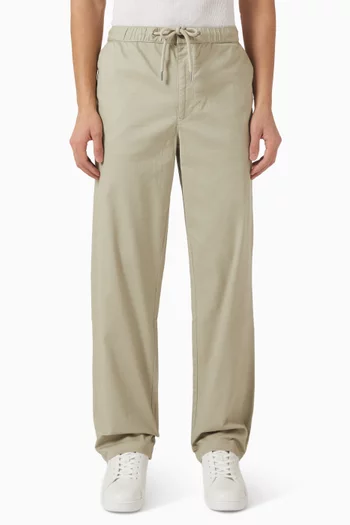 Drawstring Pants in Stretch Cotton