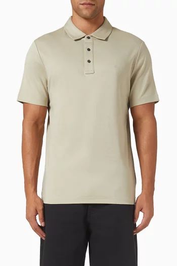 Embroidered-logo Polo Shirt in Cotton