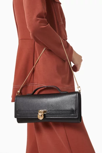 حقيبة كتف موديرني متوسطة‏ جلد لامع