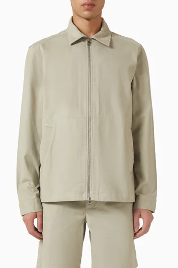 Shirt Jacket in Stretch Cotton