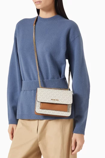 Small Claire Crossbody Bag in Logo Canvas