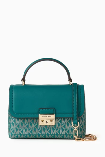 حقيبة تريبيكا مقاس XS بيد علوية قنب بشعار الماركة