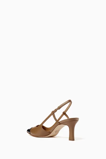 Alora 60 Slingback Pumps in Leather