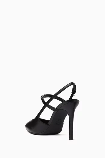 Dina 95 Flex Slingback Pumps in Leather