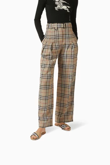 Sloane Check Slides in Canvas