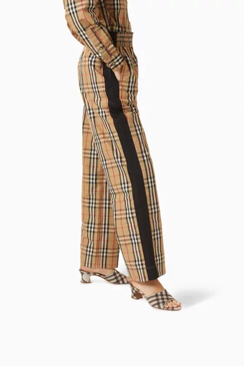 Sloane 45 Check Mules in Canvas