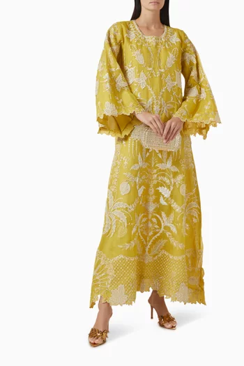 Embellished Kaftan in Organza