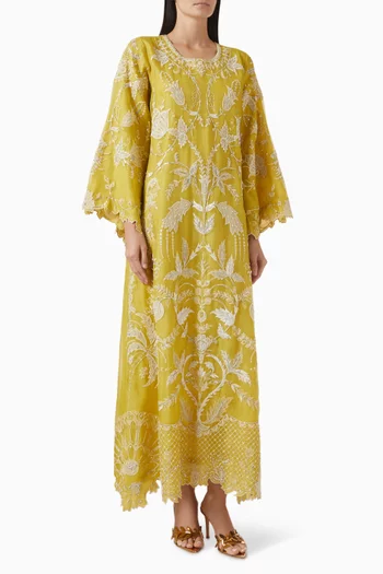 Embellished Kaftan in Organza