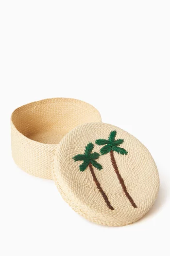 Palm Trees Bread Basket with Cover