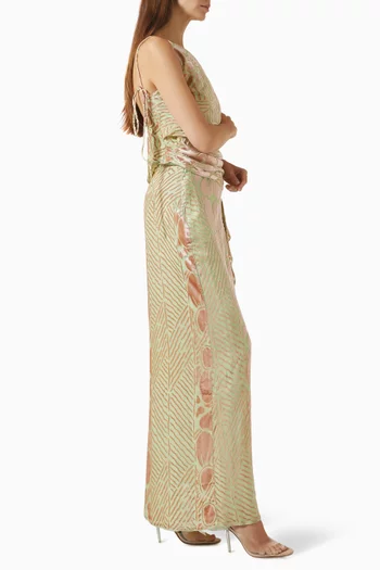 بلوزة فينتورا مزينة بنقشة مزيج فيسكوز