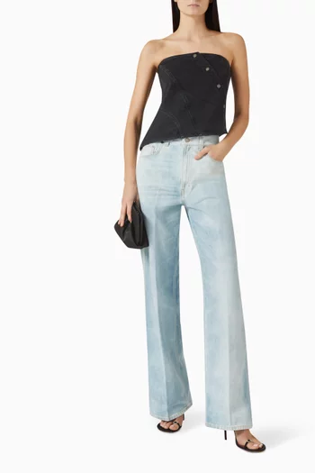 Twist Bull Top in Denim