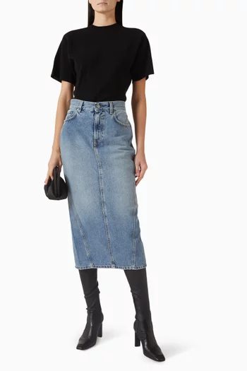 Ricka Midi Skirt in Denim
