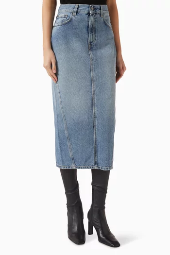 Ricka Midi Skirt in Denim