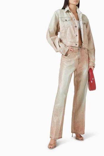 بنطال جينز بوني بقصة فضفاضة دينم