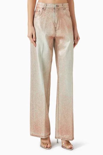 بنطال جينز بوني بقصة فضفاضة دينم