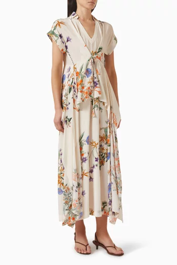 Panelled Draped Dress