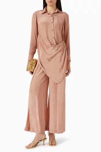 طقم قميص بدرابيه وبنطال