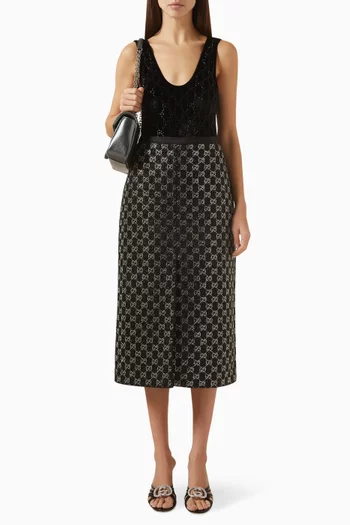 GG Crystal-embellished Bodysuit in Chenille