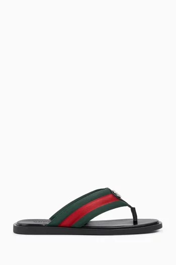 حذاء مفتوح بسيور ويب نايلون