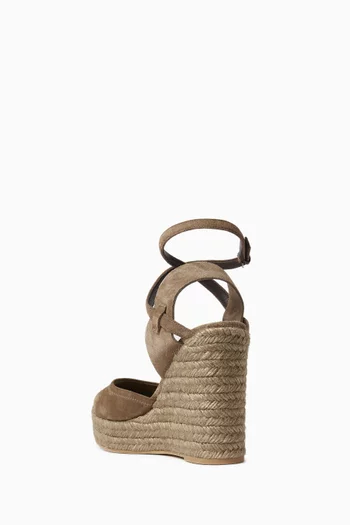 Espadrille Wedge Sandals in Suede