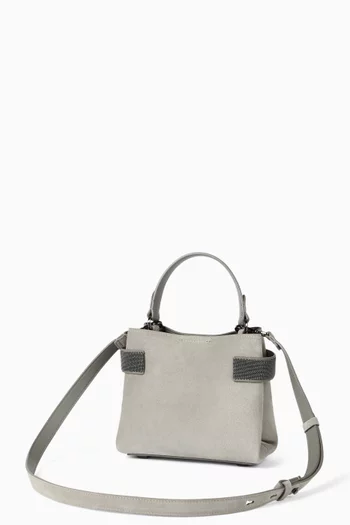 Small Essence Top-handle Bag in Suede