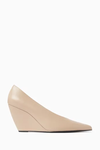 Viola 80 Wedge Pumps in Leather