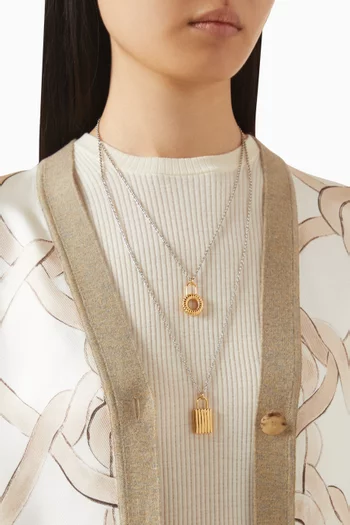 Bale Wiggle Necklace in Two-tone Brass