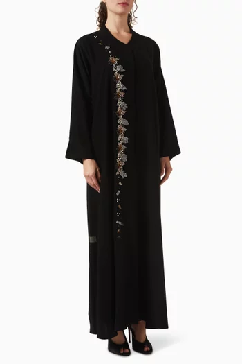 3D Bead-embellished Abaya