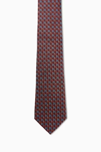GG Tie in Silk-jacquard