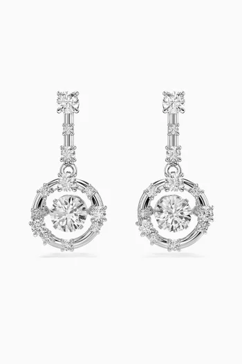 أقراط كونستيلا متدلية معدن مطلي روديوم