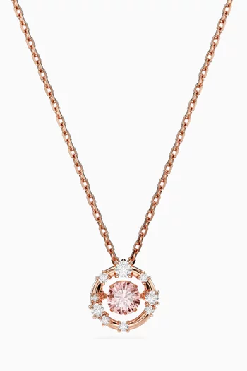 قلادة كونستيلا مرصعة بالكريستال معدن مطلي بلون ذهبي