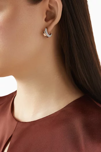 Dextera Mini Hoop Earrings in Rose gold-tone Metal