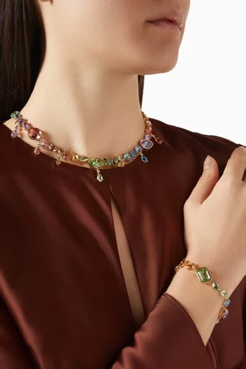 قلادة جيما معدن مطلي بلون ذهبي