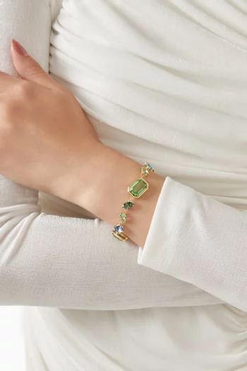 Gema Crystal Bracelet in Rhodium