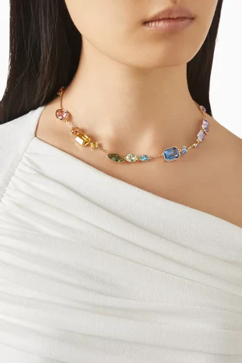 قلادة جيما معدن مطلي ذهب عيار 18